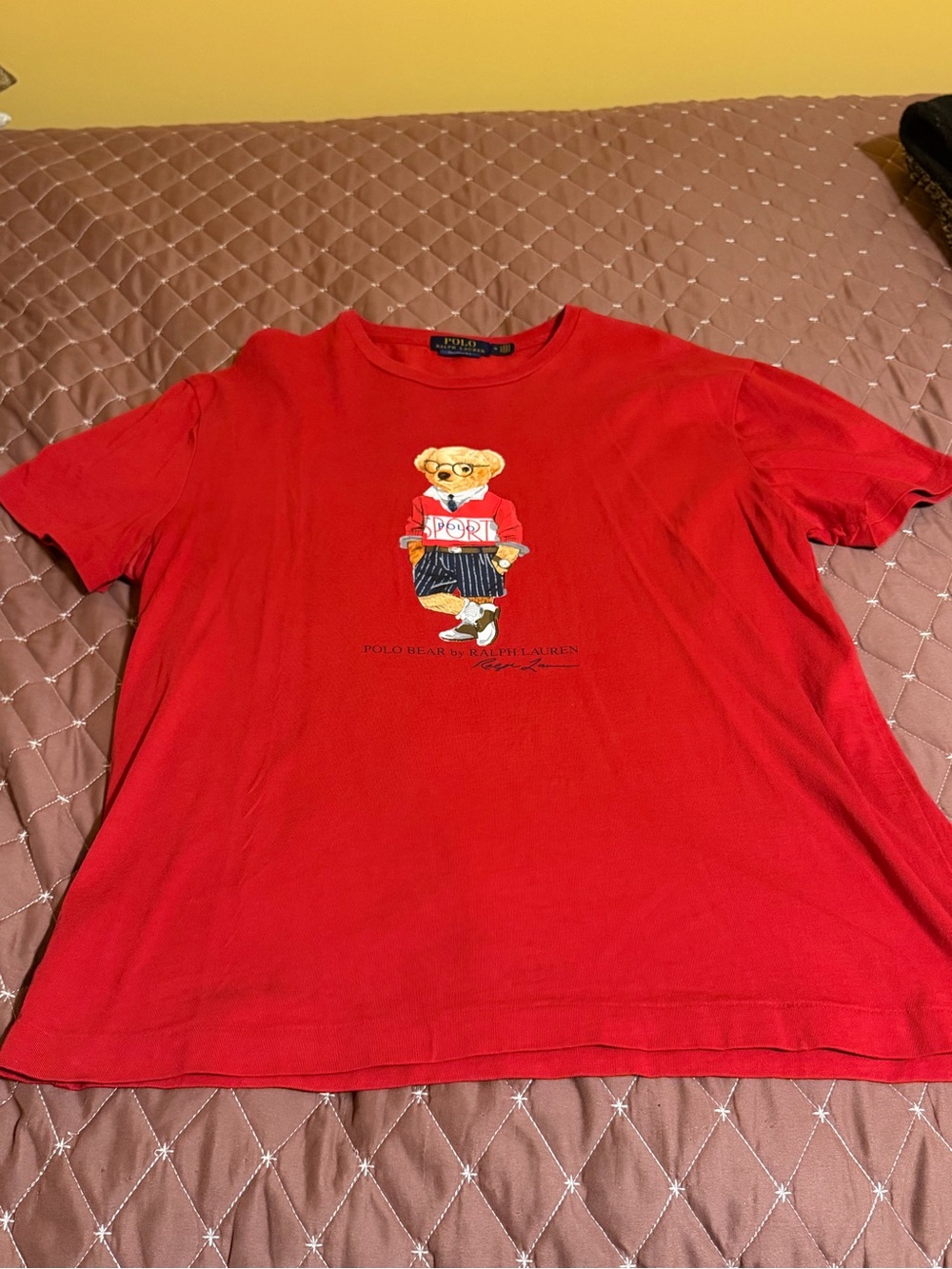 Ralph Lauren Red Polo Bear Graphic Tee - Kids